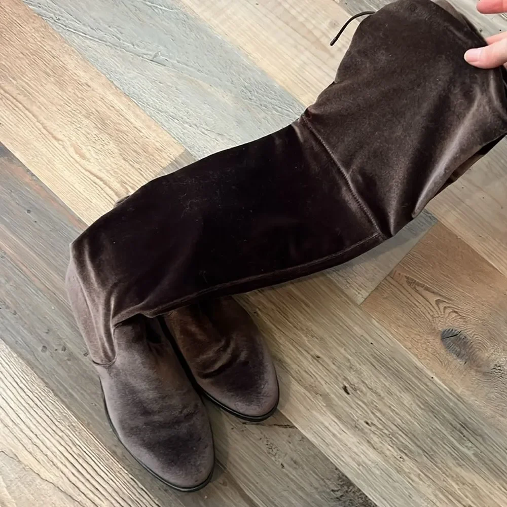 Sam Edelman Velvet Over the Knee Thigh High Boots Size: 6.5